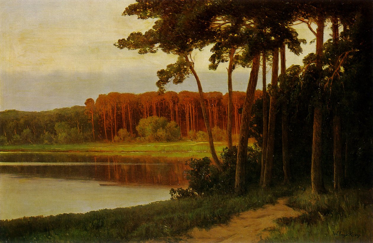 Grunewaldsee tai Schlachtensee Berliini tekijältä Walter Leistikow