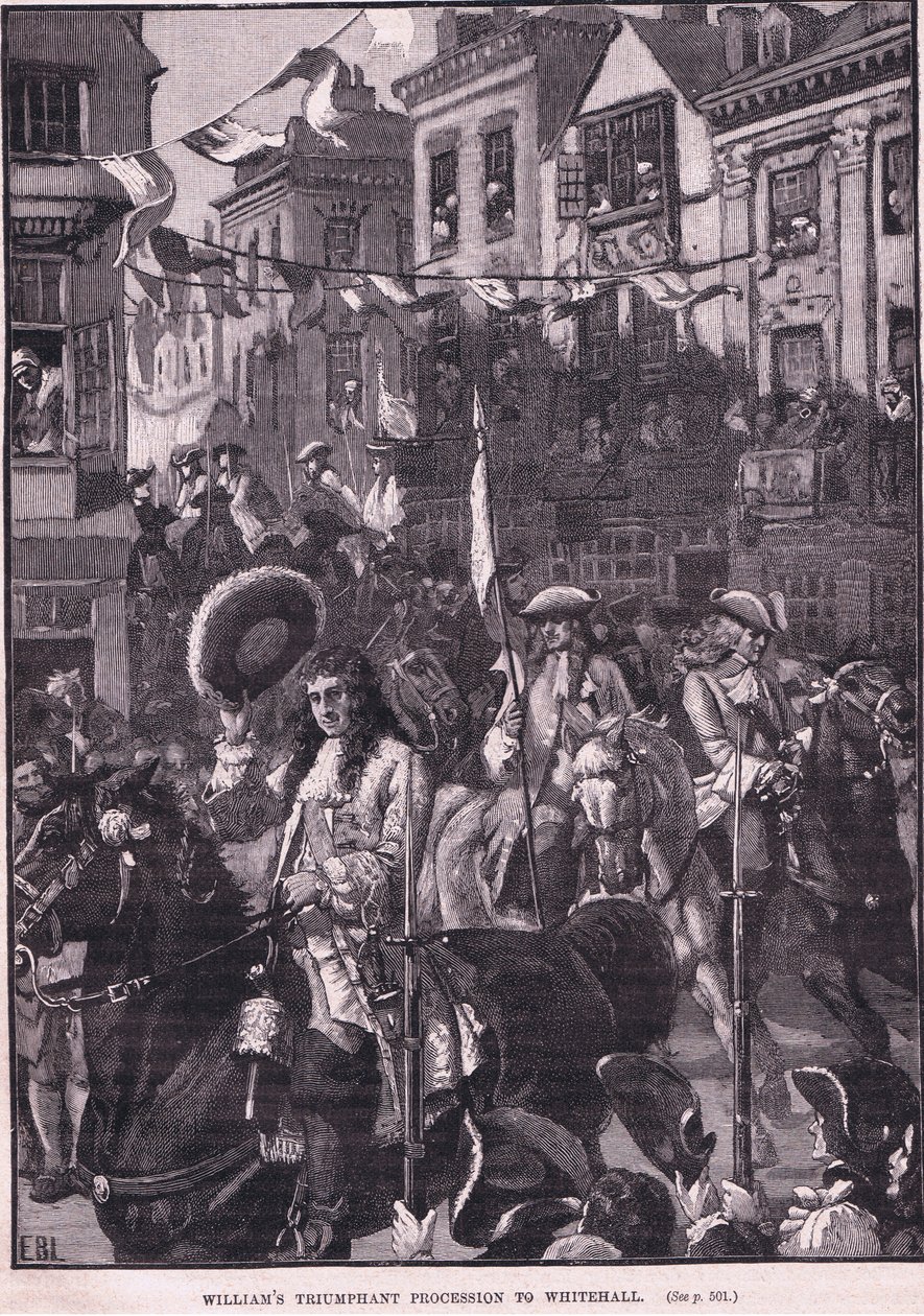 Williamsin voittokulkue Whitehalliin 1697 jKr tekijältä Walter Stanley Paget