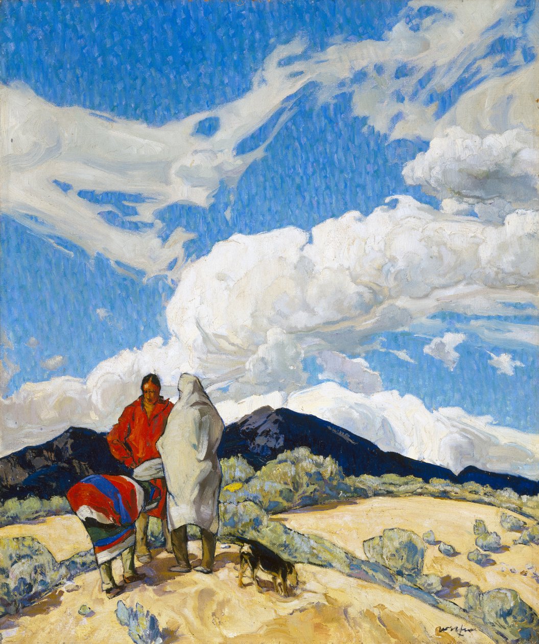 Rendezvous, n. 1914-22 tekijältä Walter Ufer