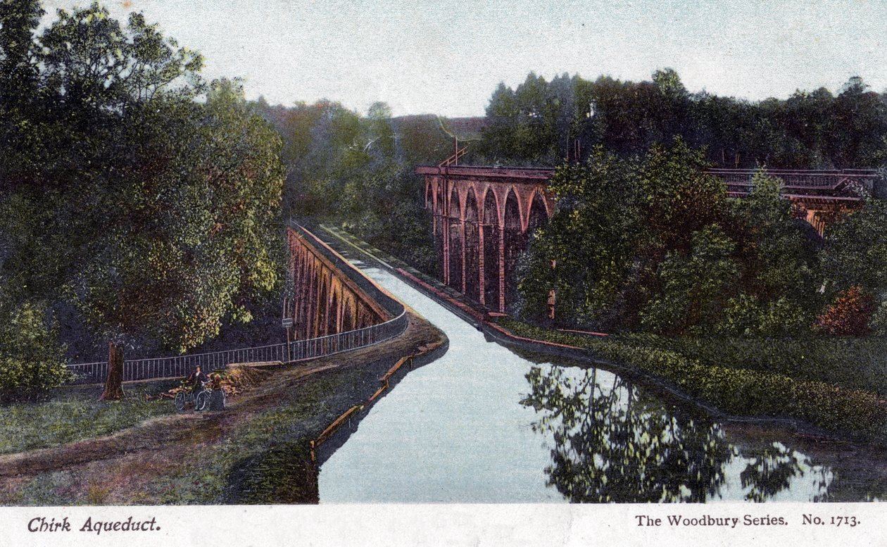 Chirk Aqueduct, Chirk, Wrexham, Wales, 1905. tekijältä Walter Bentley Woodbury