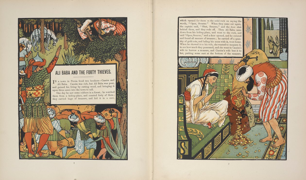 Ali Baba ja neljäkymmentä varasta. tekijältä Walter Crane