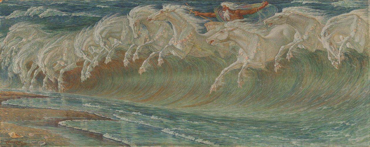 Neptunuksen ratsut tekijältä Walter Crane