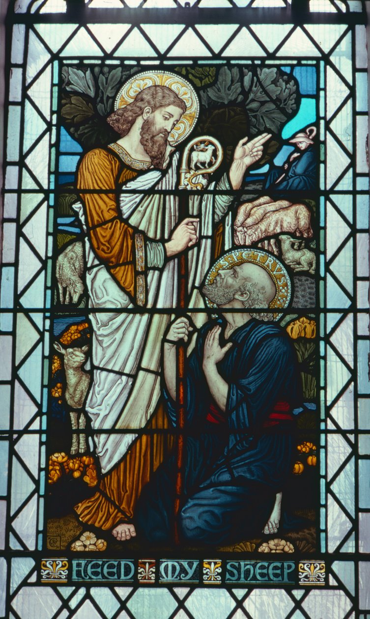 Walter Cranen (1845-1915) "Feed My Sheep" tekijältä Walter Crane