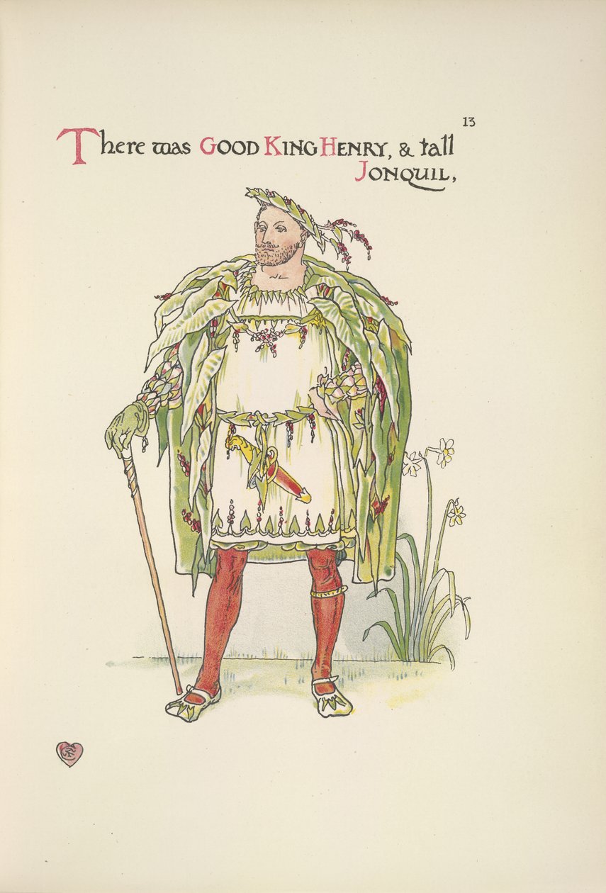 Hyvä kuningas Henrik. Henry VIII:ksi pukeutunut mies tekijältä Walter Crane