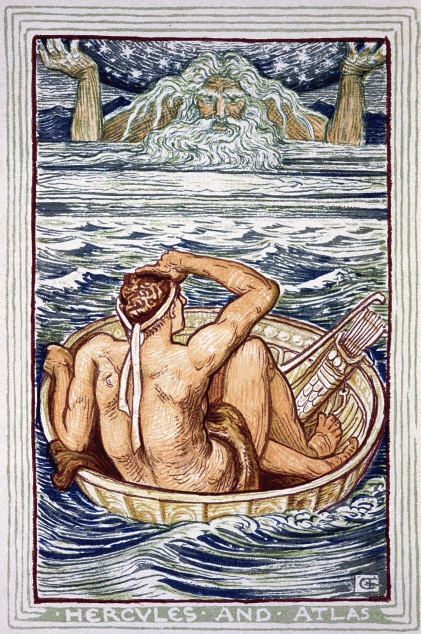 Herakles ja Atlas tekijältä Walter Crane