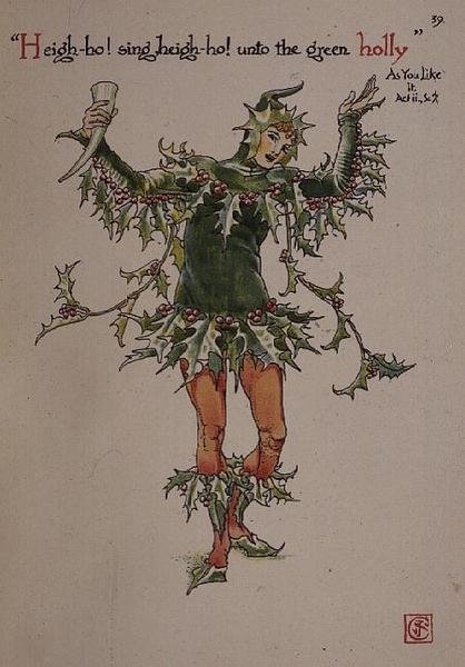 Holly elokuvasta "Flowers from Shakespearen puutarha" tekijältä Walter Crane