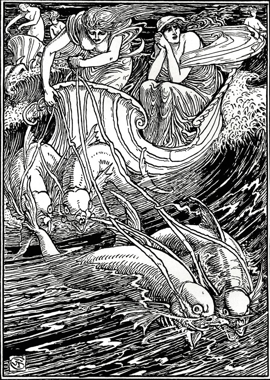 Kuvitus Faerie Queenelle, c1890, 1897 tekijältä Walter Crane