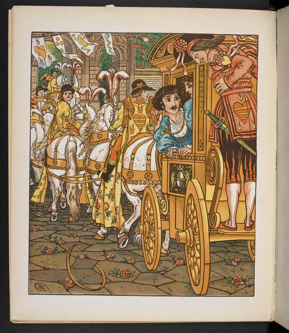 Kuvitus sammakkoprinssistä. tekijältä Walter Crane