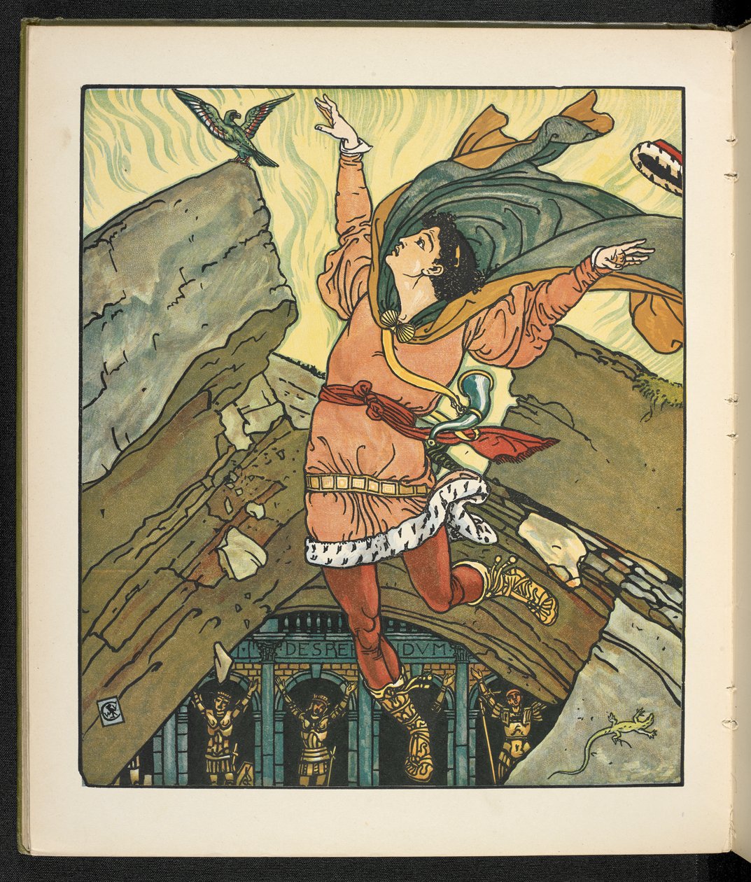 Tarinan kuvitus, Princess Belle étoile. tekijältä Walter Crane
