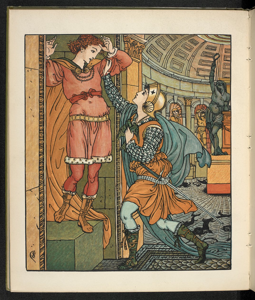 Tarinan kuvitus, Princess Belle étoile. tekijältä Walter Crane