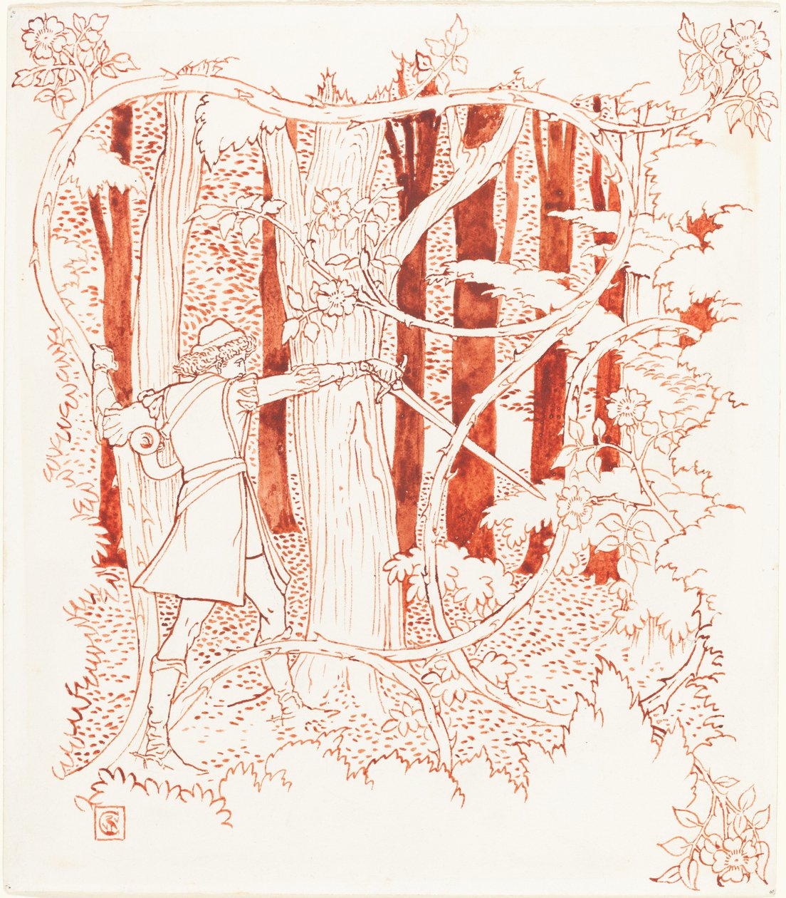 Prinssi hurmaava metsässä tekijältä Walter Crane