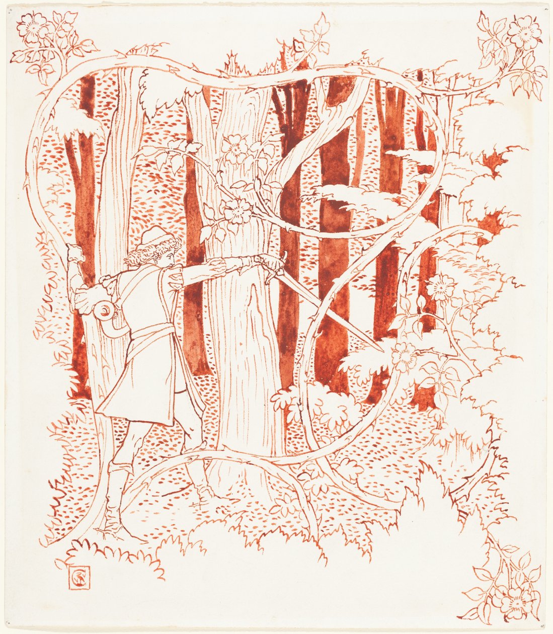 Prinz Charming im Wald tekijältä Walter Crane