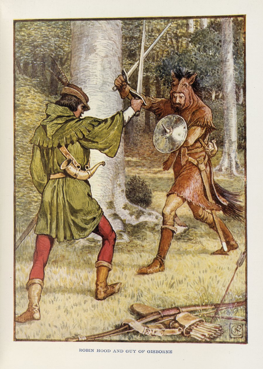 Robin Hood ja Guy of Gisborne tekijältä Walter Crane