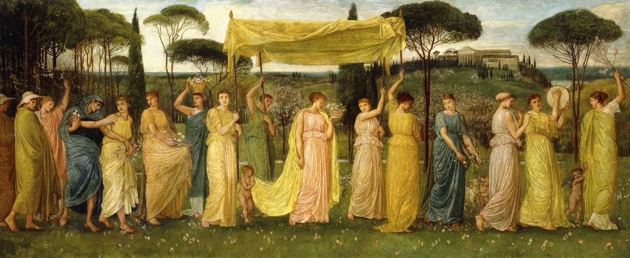 Kevään tulo, 1873 tekijältä Walter Crane