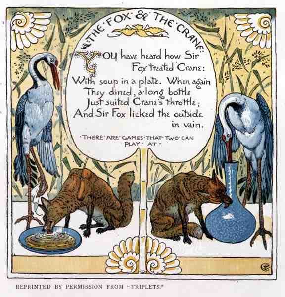 The Fox and The Crane, Tripletsistä tekijältä Walter Crane