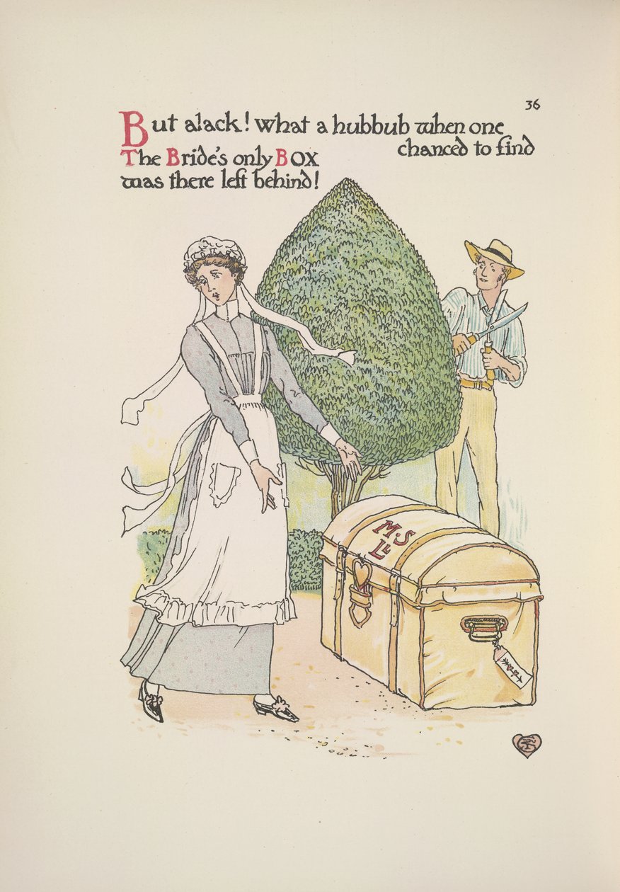 Morsiamen ainoa laatikko oli jäänyt taakse tekijältä Walter Crane