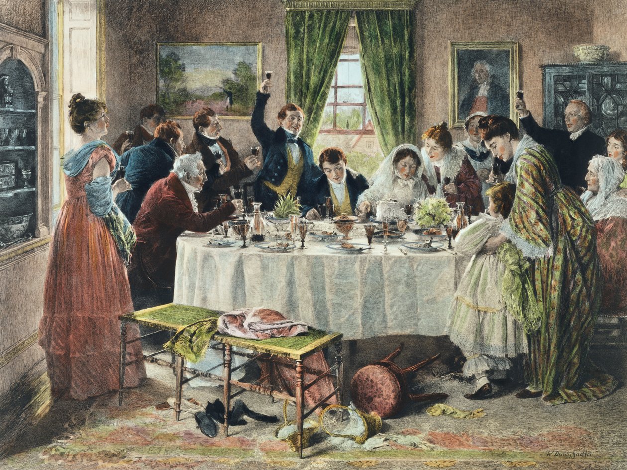 Health to the Bride, julkaistu 1933 (akvatinta) tekijältä Walter Dendy Sadler