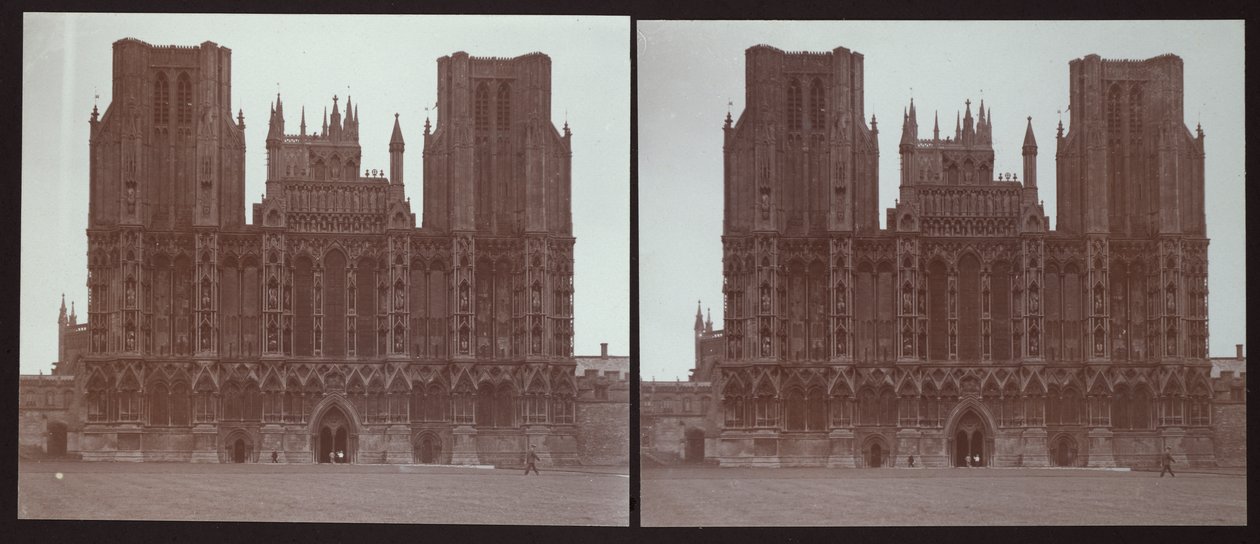 Wellsin katedraali, Cathedral Green, Wells, Mendip, Somerset, 1913. tekijältä Walter Edward Zehetmayr