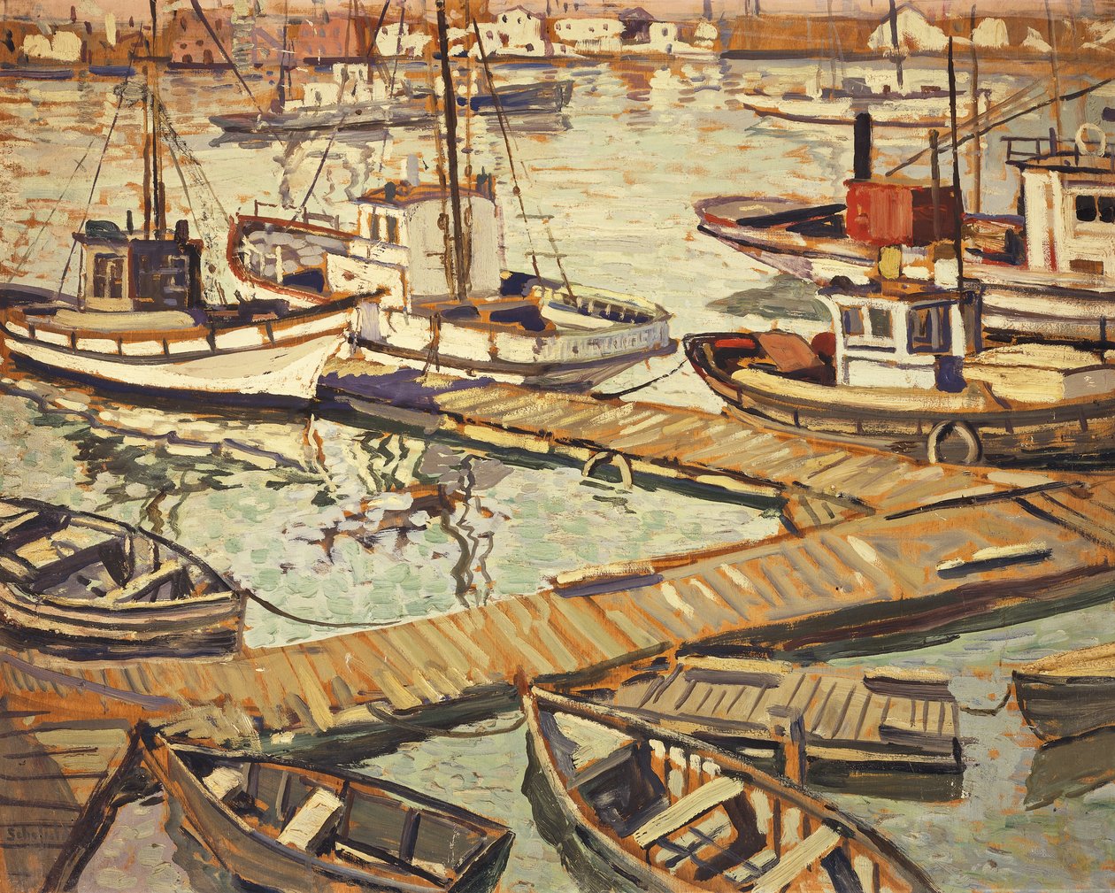 Veneallas Santa Barbarassa tekijältä Walter Elmer Schofield