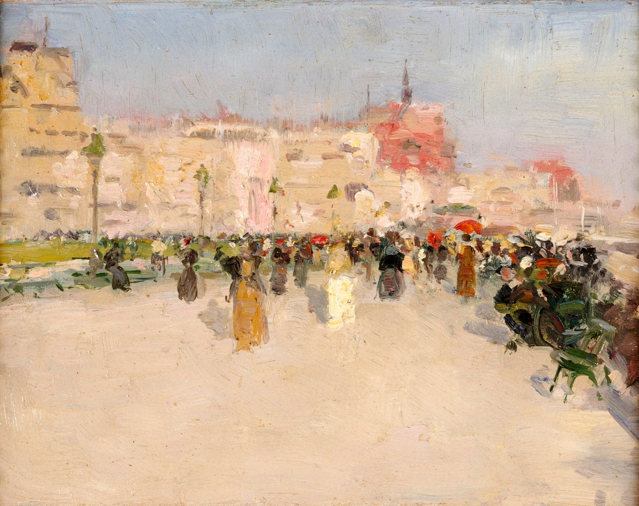Merenrantapromenadi, n. 1891 tekijältä Walter Frederick Osborne