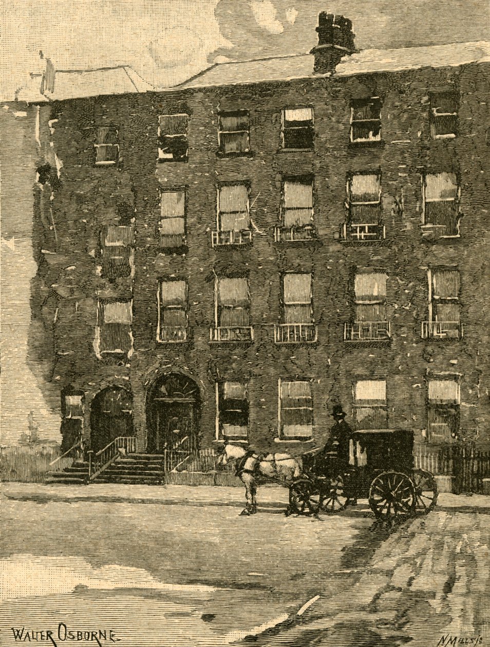 Daniel OConnellin talo Merrion Squarella, Dublinissa, Irlannissa, vuodelta 1890. tekijältä Walter Frederick Osborne