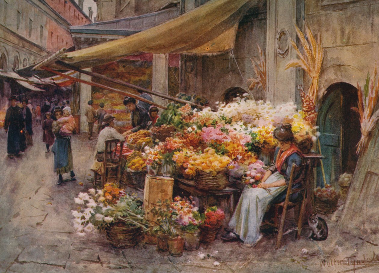 Myyntipaikka Rialtossa, Venetsiassa, 1900 1913 tekijältä Walter Frederick Roofe Tyndale