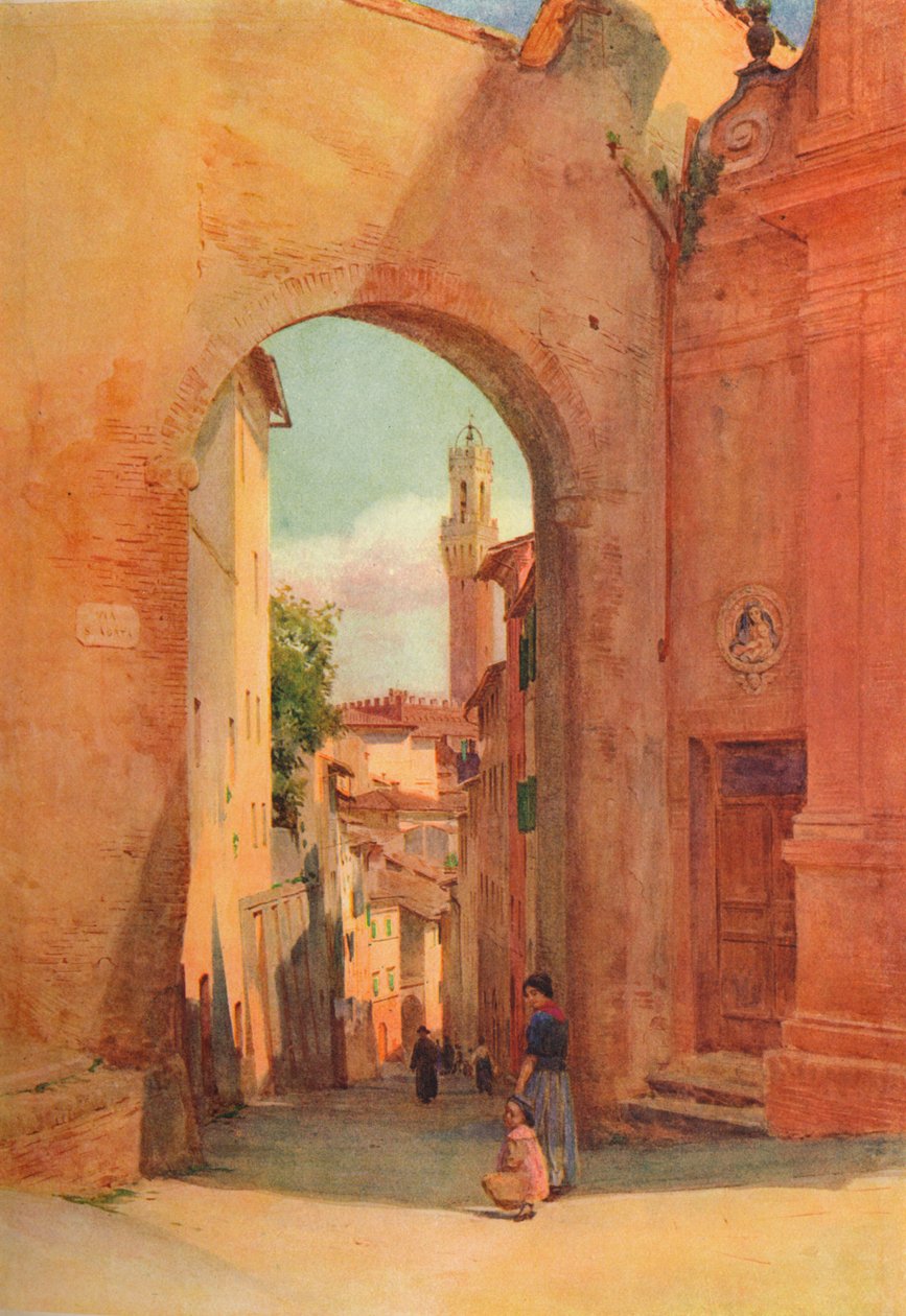 Arco Di S. Giuseppe, Siena, n. 1900 1913 tekijältä Walter Frederick Roofe Tyndale