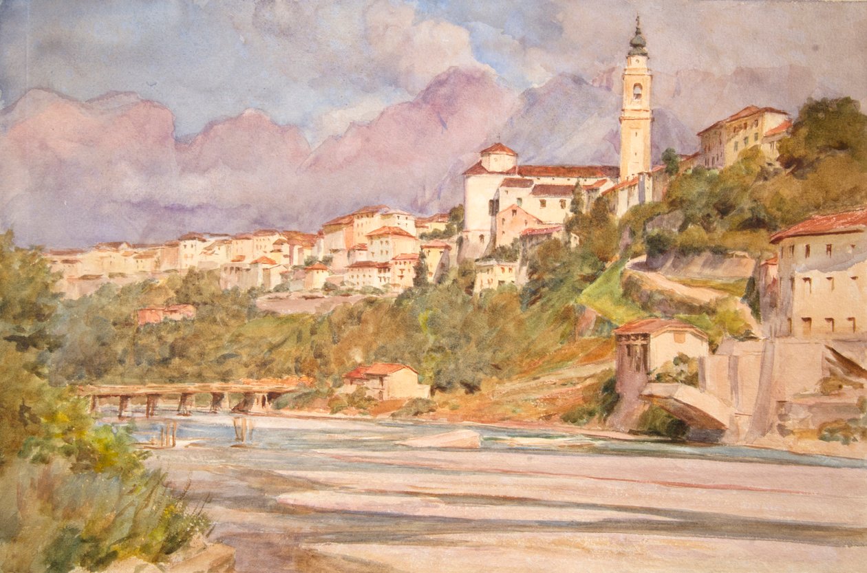 Belluno, Italia 1925 (akvarelli) tekijältä Walter Frederick Roofe Tyndale