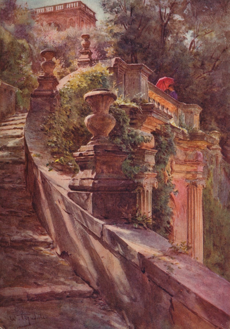 Scallea Delle Sfinge, Villa DEste, c1900 1913 tekijältä Walter Frederick Roofe Tyndale