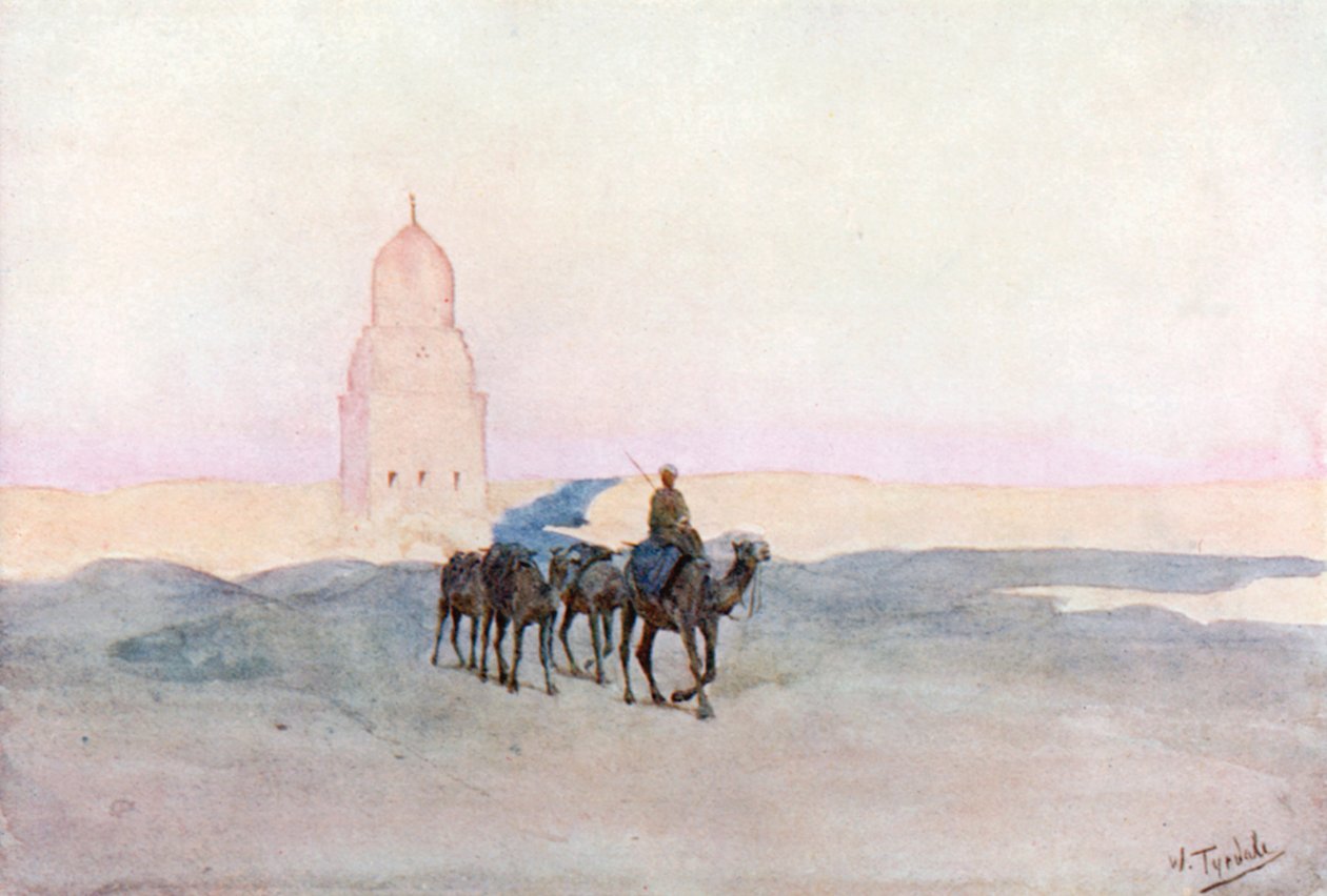 Kalifien hautojen lähellä, Kairo (värilitro) tekijältä Walter Frederick Roofe Tyndale