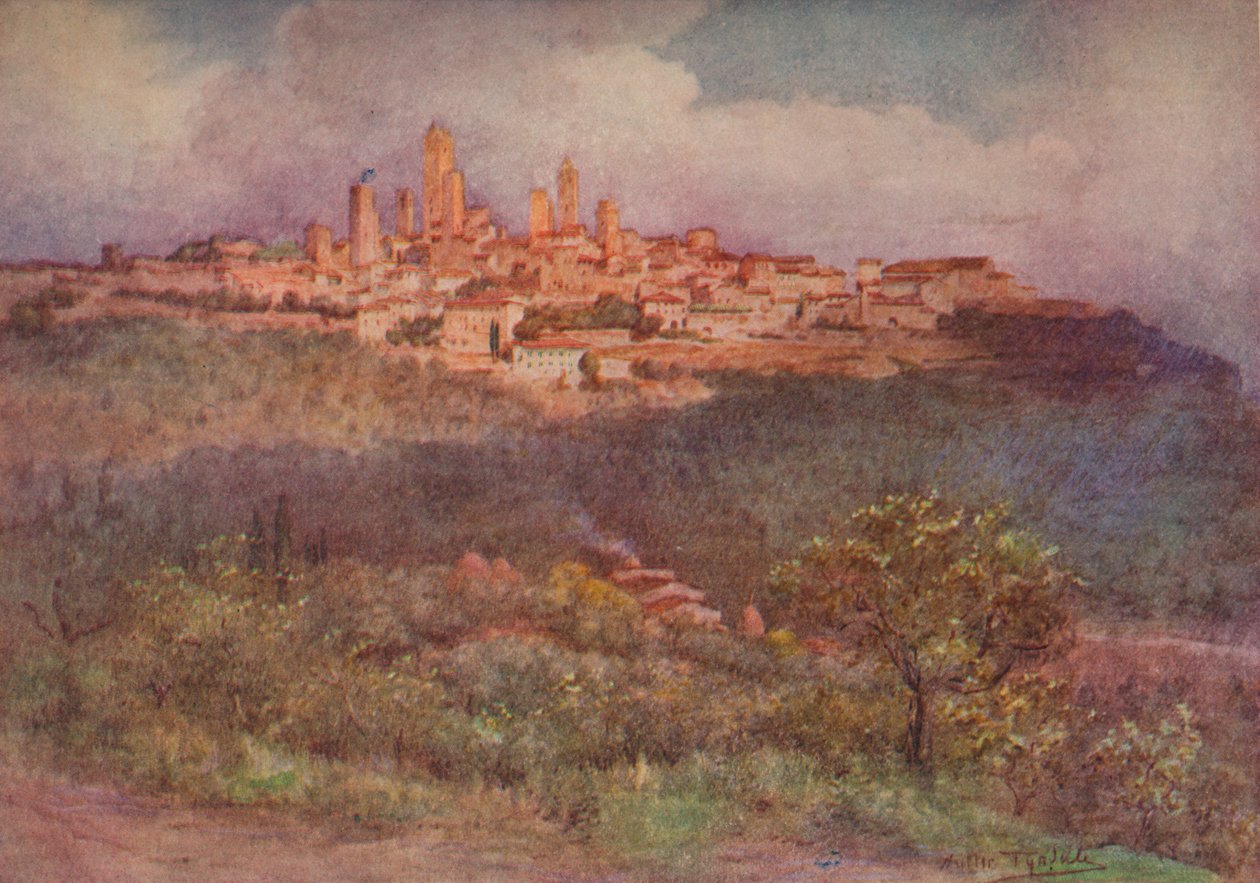 San Gimignano Val DELsasta, 1900 1913 tekijältä Walter Frederick Roofe Tyndale