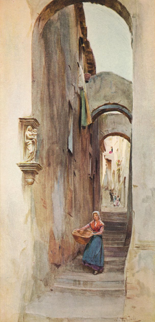 Katu Cervo San Bartolommeossa, vuodelta 1910, 1912 tekijältä Walter Frederick Roofe Tyndale