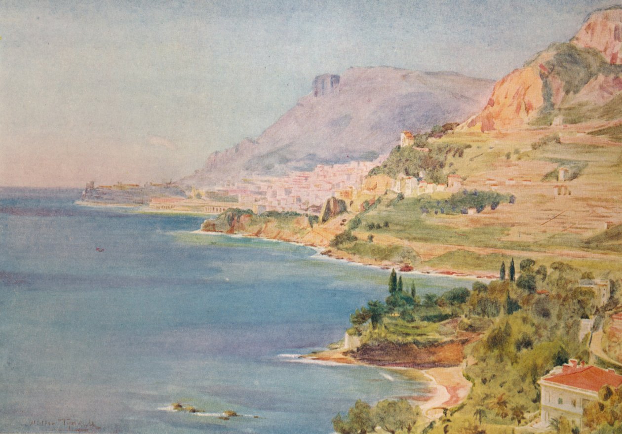Monacon ruhtinaskunta, c1910, 1912 tekijältä Walter Frederick Roofe Tyndale