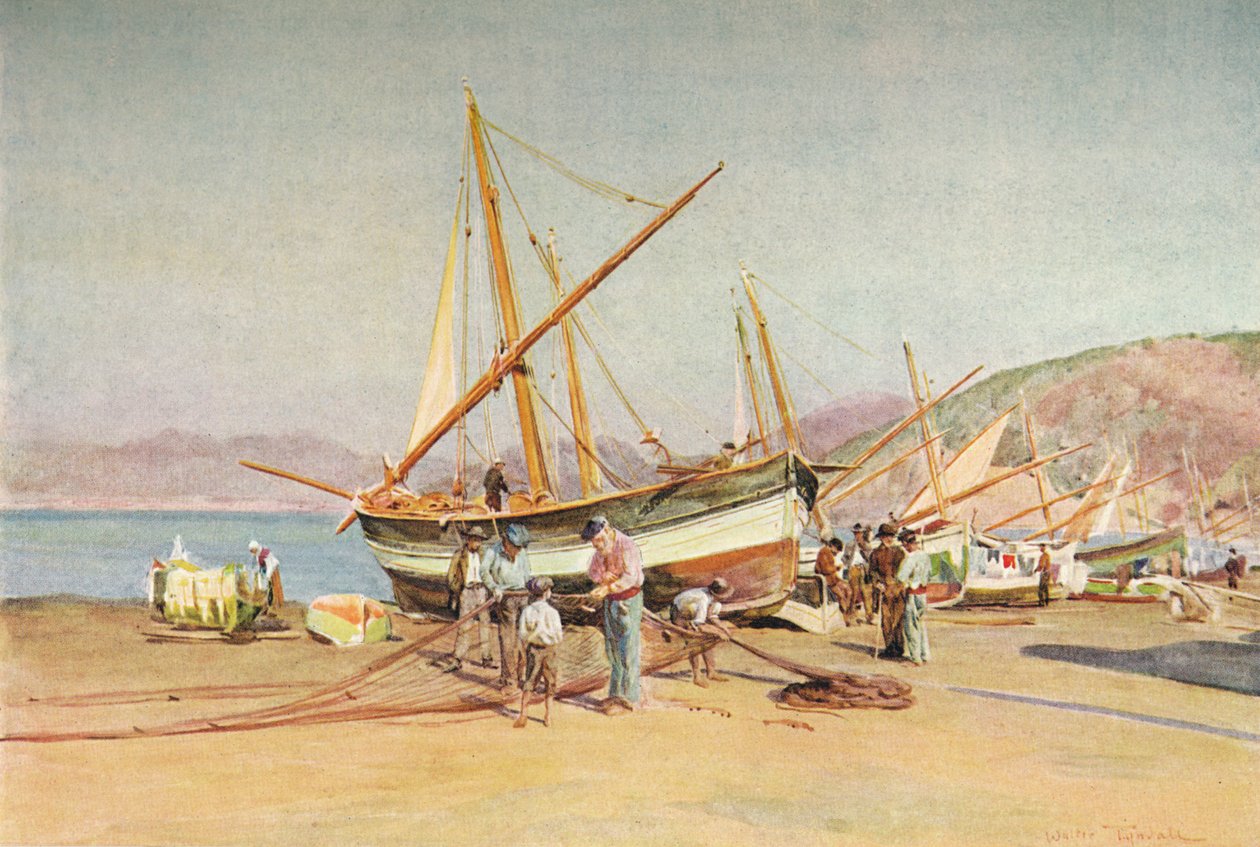 Strand Sestri Levantessa, c1910, 1912 tekijältä Walter Frederick Roofe Tyndale
