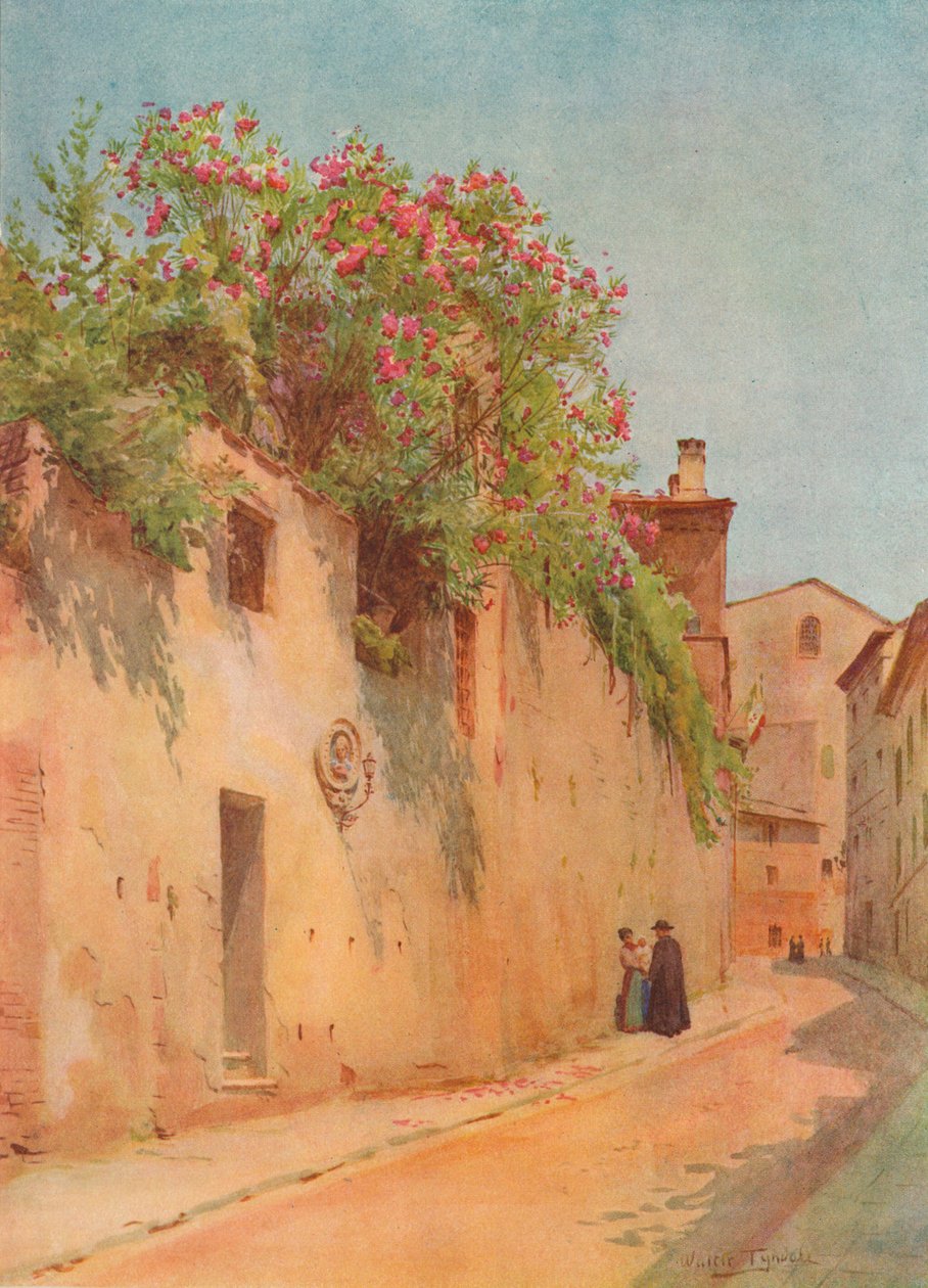 Via Delle Sperandie, Siena, c1900 1913 tekijältä Walter Frederick Roofe Tyndale