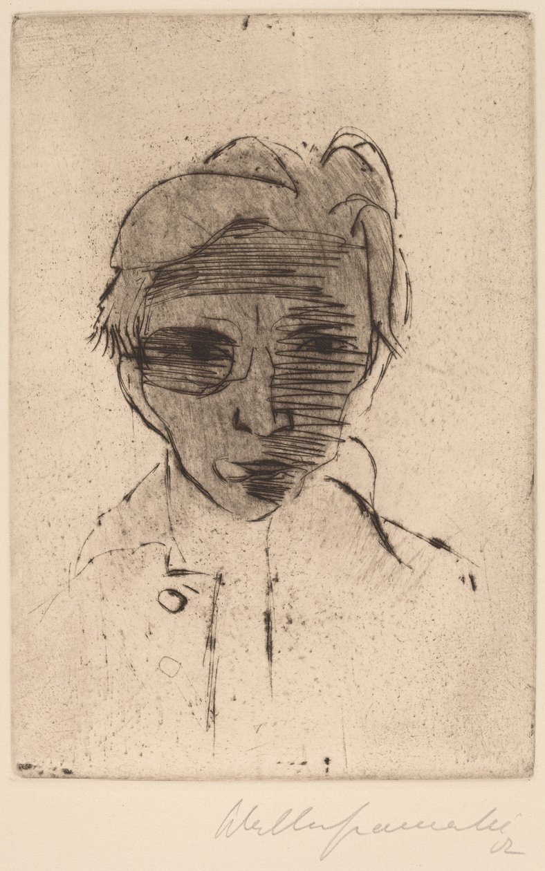 Synkät kasvot, Omakuva Tummat kasvot, Omakuva, 1922. tekijältä Walter Gramatte