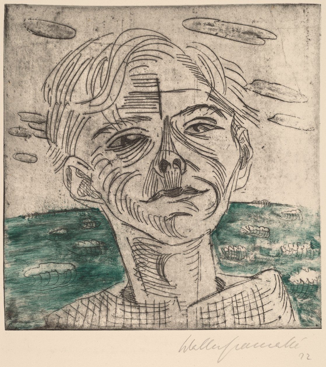 Mies merellä, Omakuva Mies merellä, Omakuva, 1923. tekijältä Walter Gramatte