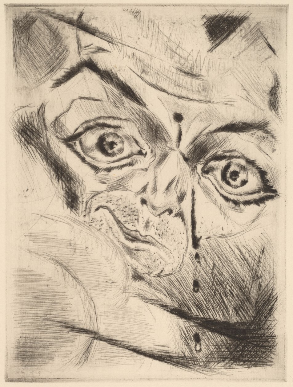 Peter ampumahaava otsassaan, 1918. tekijältä Walter Gramatte