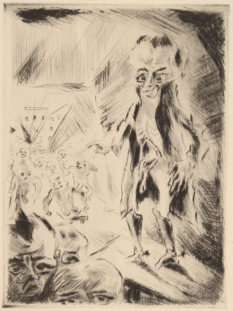 Kohtaus kahvilassa ramman kanssa, 1918. tekijältä Walter Gramatte