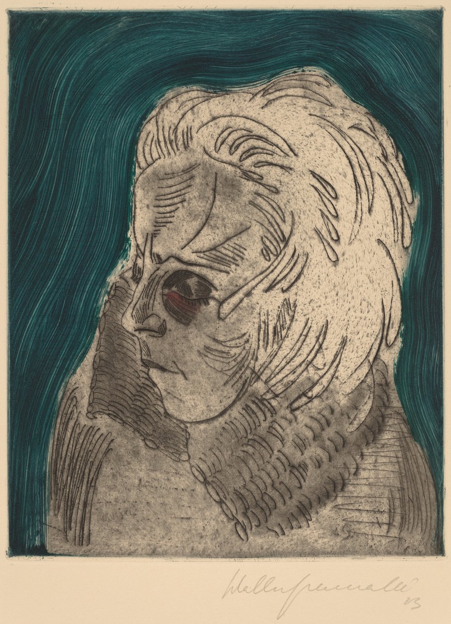 Väsynyt nainen, Sonia Gramatté Väsyneen tytön pää, Sonia Gramatté, 1923. tekijältä Walter Gramatte