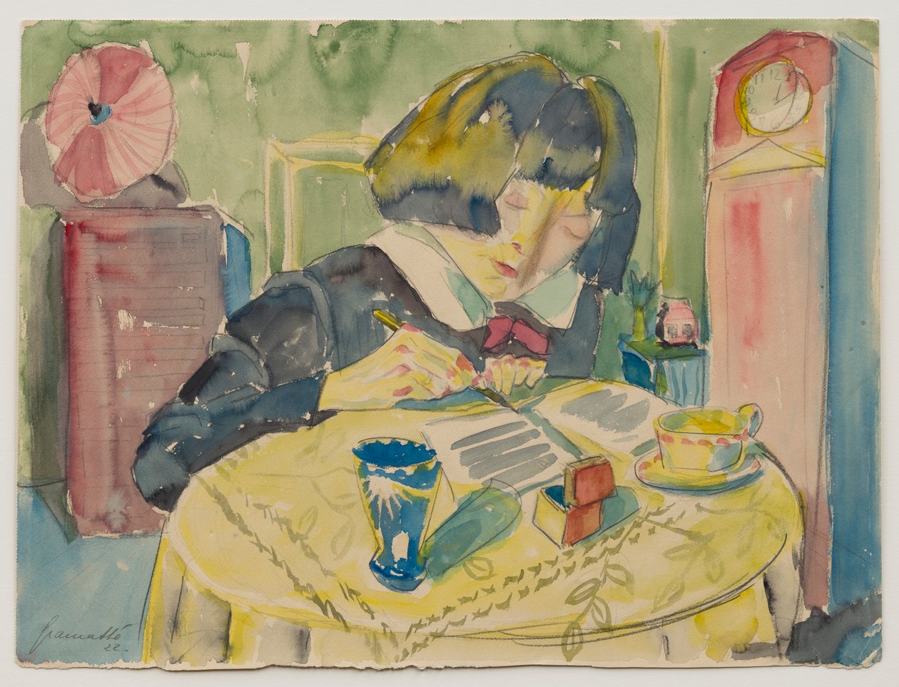 Frau beim Schreiben (Sonia Gramatté) tekijältä Walter Gramatte