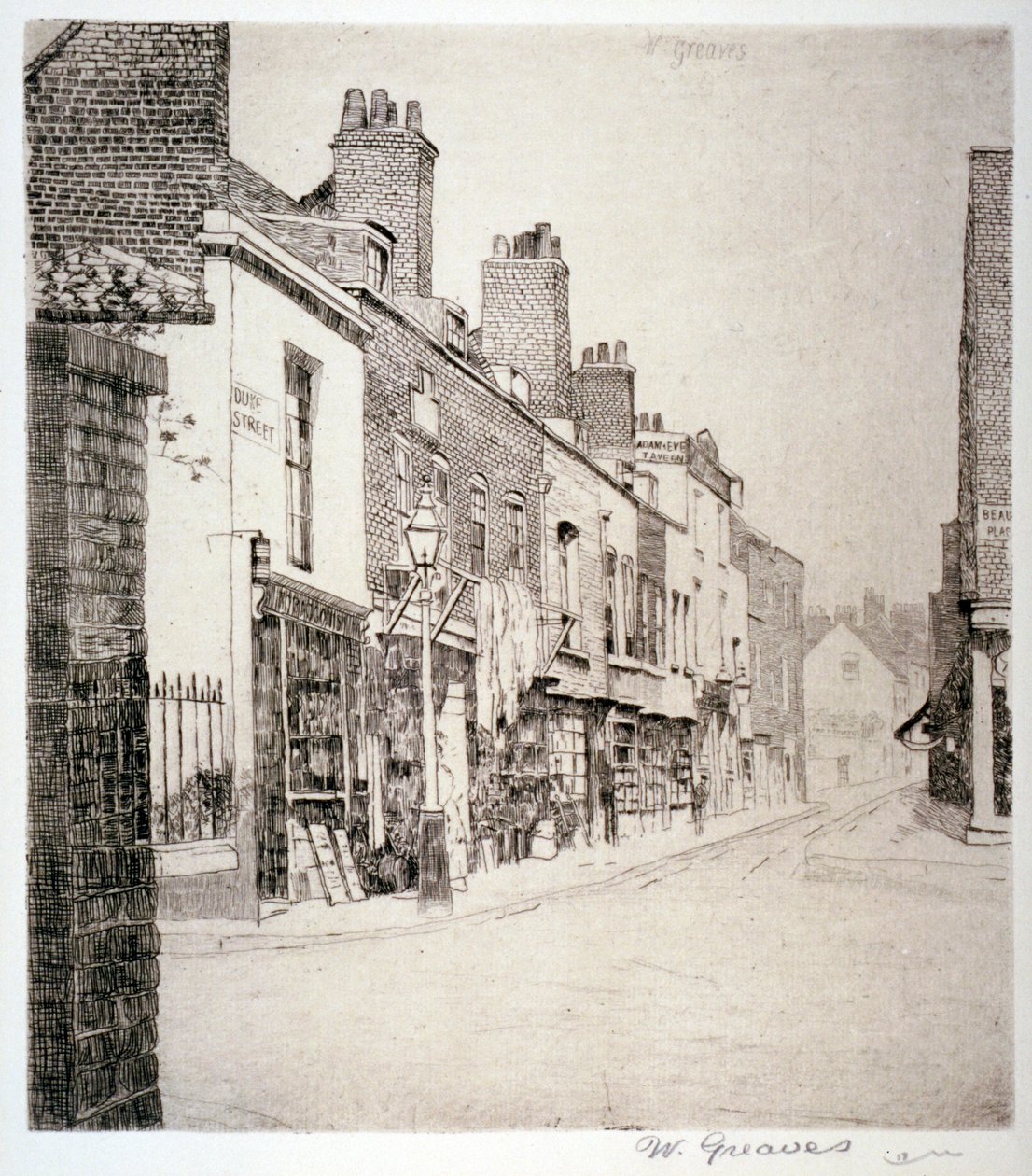 Duke Street, Chelsea, Lontoo, 1873 tekijältä Walter Greaves