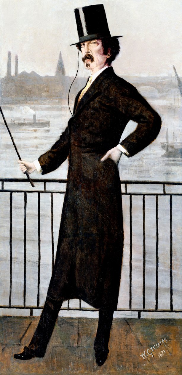 James Abbott McNeill Whistler leskenkävelyllä talossaan Lindsey Row