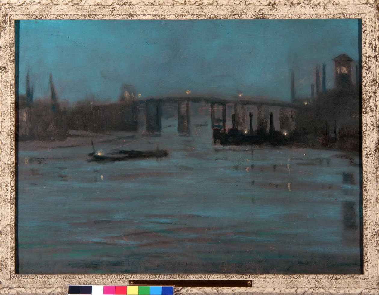 Nocturne, Battersea Old Bridge, Lontoo (öljy kankaalle) tekijältä Walter Greaves