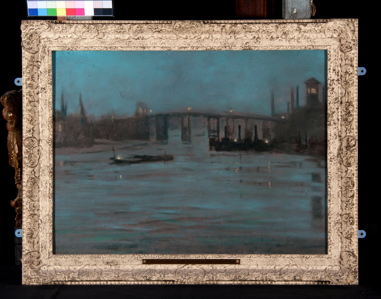 Nocturne, Battersea Old Bridge, Lontoo (öljy kankaalle) tekijältä Walter Greaves
