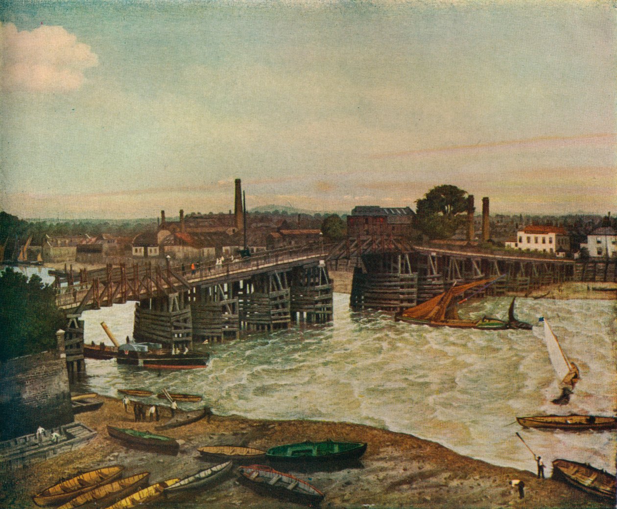 Old Battersea Bridge, 1874 1933 tekijältä Walter Greaves