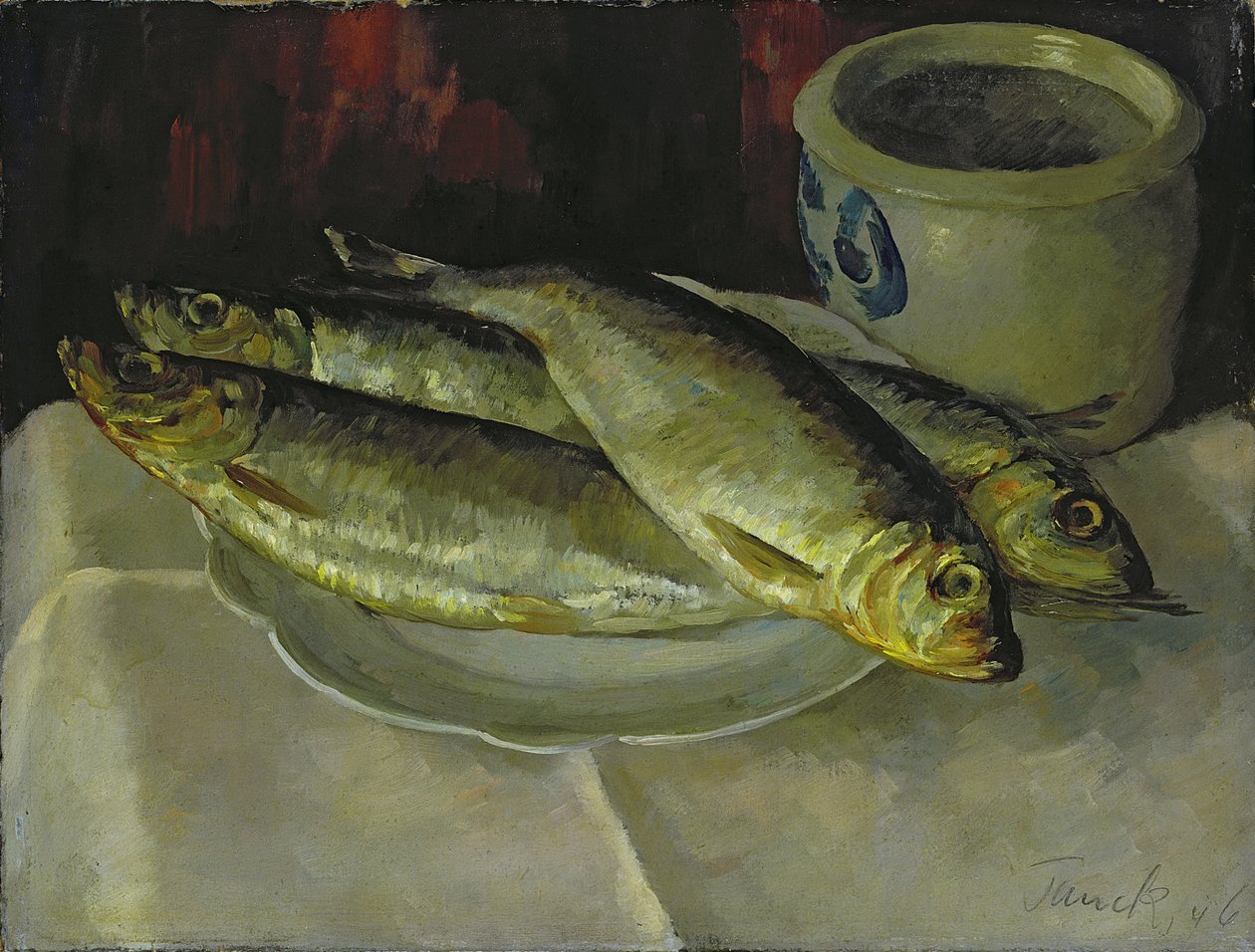 Kala asetelma (öljy kankaalle) tekijältä Walter Heinrich Tanck