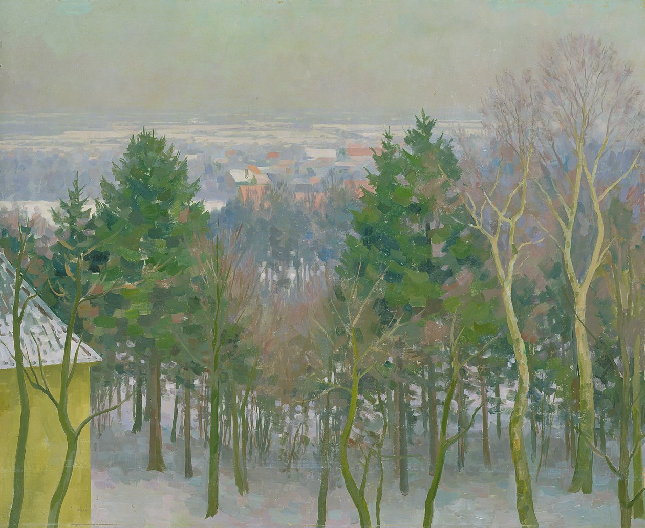 Näkymä Krahenbergiin Blankenesessä (öljy kartongille) tekijältä Walter Heinrich Tanck