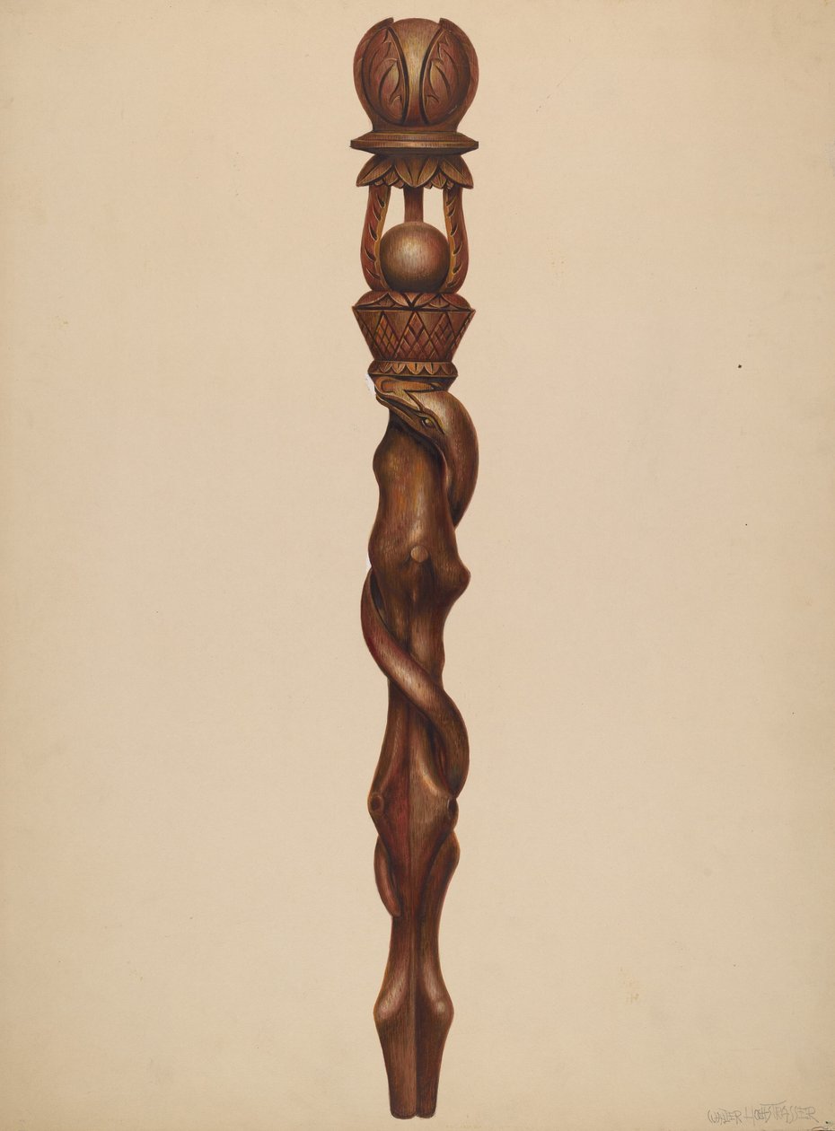 Sceptter Lumberjack Carving, n. 1938. tekijältä Walter Hochstrasser
