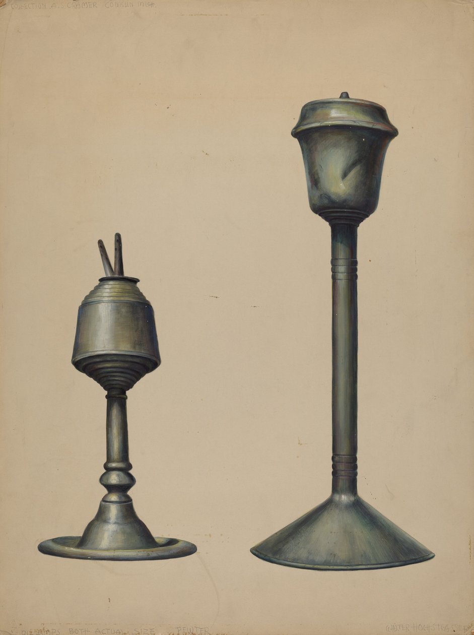Kaksi öljylamppua, c. 1938. tekijältä Walter Hochstrasser